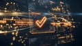 High-Tech Digital Data Verification and Cyber Security Authentication Interface Dashboard Royalty Free Stock Photo