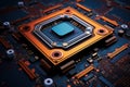 High-tech Digitalization processor. Generate Ai Royalty Free Stock Photo