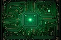 High tech electronic circuit board background. Neural network AI generated Royalty Free Stock Photo