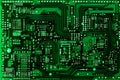 High tech electronic circuit board background. Neural network AI generated Royalty Free Stock Photo