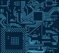 High tech electronic circuit board vector background Royalty Free Stock Photo