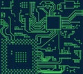 High tech electronic circuit board vector background Royalty Free Stock Photo