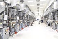 High tech factory - production of solar cells - machinery and in