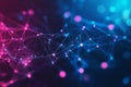 A high-tech futuristic background showcasing a glowing matrix of interconnected data nodes,
