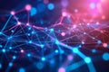 A high-tech futuristic background showcasing a glowing matrix of interconnected data nodes,