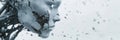 High-Tech Futuristic Cyborg Head With Components And Wires, Robotics And Artificial Intelligence