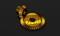 High tech golden gears Royalty Free Stock Photo