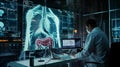 High-tech lab explores human organs online, futuristic research