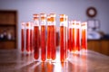High-Tech Lab: Liquid Samples Ready for Testing and Scientific Study Royalty Free Stock Photo