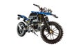 High-tech motorcycle toy constructed using lego blocks Royalty Free Stock Photo