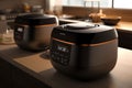 Smart rice cookers with customizable cooking progr Royalty Free Stock Photo