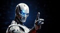 High-Tech Robot Gesturing - Perfect for AI Design Royalty Free Stock Photo
