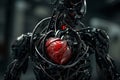 High-Tech Robot Heart with Modern Mechanical Design