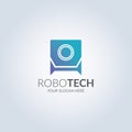 High tech robot symbol logo. Vector and illustration design Royalty Free Stock Photo