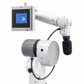 High-Tech Robotic Arm with Voice Control Interface Royalty Free Stock Photo