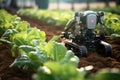 High-tech robots designed for agriculture Integrating robots with sustainable farming practices AI Generated