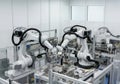 Advanced robotic arms working in a modern automated manufacturing facility