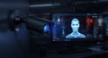Advanced AI Facial Recognition and Surveillance System Royalty Free Stock Photo