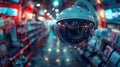 High-tech Security Camera in a Modern Store, Generative AI Royalty Free Stock Photo