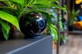 A high-tech security hub in a smart home, where all biometric data, surveillance feeds, and AI-driven alerts are centralized for Royalty Free Stock Photo