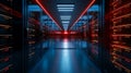A high-tech server room with AI data processing equipment Royalty Free Stock Photo