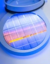 High-Tech Silicon Wafer Fabrication and Inspection Royalty Free Stock Photo