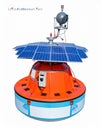 High-Tech Solar Powered Sea Buoy on White Background Royalty Free Stock Photo