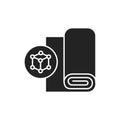 High-tech synthetics black line icon. Clothes made from raw materials such as petroleum. Pictogram for web page, mobile app, promo