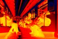 Metro passengers are scanned in infrared spectrum