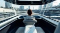 High-tech urban transport: autonomous car chauffeurs passenger to city destination