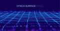High tech vector background. Nanotechnology fabric cloth. Cyber grid data