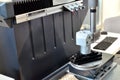 High technology and accuracy of vision measuring system for quality control in industrial work. Royalty Free Stock Photo