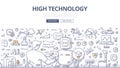 High Technology Doodle Concept Banner