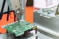 High technology and modern automatic robot for pcb print circuit board assembly machine during soldering or welding part or