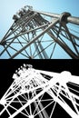 High telecommunications tower Royalty Free Stock Photo