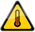 High temperature sign Royalty Free Stock Photo