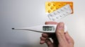 High temperature thermometer measurement, antipyretic tablets