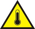 High temperature warning sign Royalty Free Stock Photo