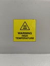 high temperature warning sign Royalty Free Stock Photo