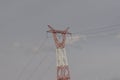 high tension power cable tower Royalty Free Stock Photo