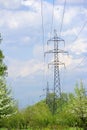 High-tension power line Royalty Free Stock Photo