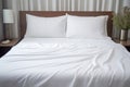 a high-thread-count pure cotton bedsheet on a bed