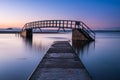 High Tide at the Bridge to Nowhere Royalty Free Stock Photo