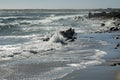 high tide at the coast line of the South Atlantic Royalty Free Stock Photo