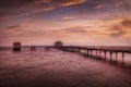 Daybreak at Mumbles Pier Royalty Free Stock Photo