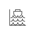 High tide line icon