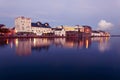 High tide on the river in Galway. Royalty Free Stock Photo