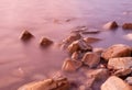 High Tide on a Rocky Beach Royalty Free Stock Photo