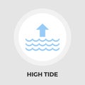 High tide single flat icon. Royalty Free Stock Photo