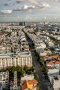 High top view of city buildings in VietNam Royalty Free Stock Photo